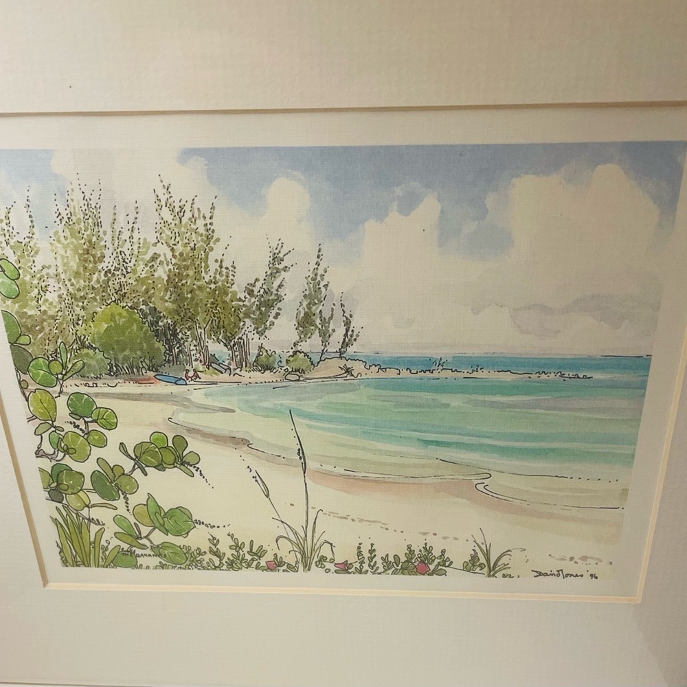 David Hamilton -Jones Watercolor Painting Original Signed and Matted  1996 NEW